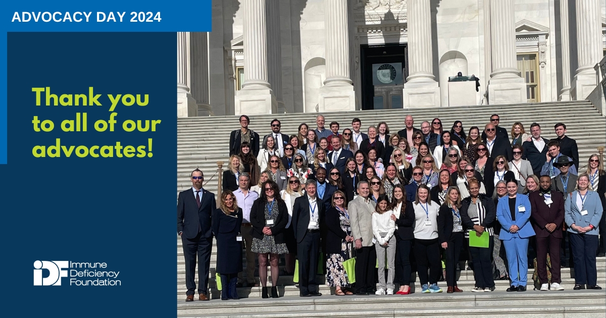 Last week, we visited #CapitolHill with more than 80 advocates from the #PIcommunity to make legislators aware of #PrimaryImmunodeficiency and promote policies that ensure a healthier day, every day. Thank you to everyone who participated!