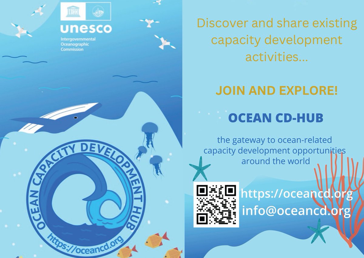 Discover the @IocUnesco CD-Hub website 'Gateway to Ocean related Capacity Development opportunities around the world' 👉oceancd.org