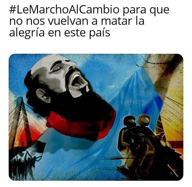 #LeMarchoAlCambio por Lucas Villa, quien salió a marchas por sus derechos. 
Y el gobierno de turno lo asesino.