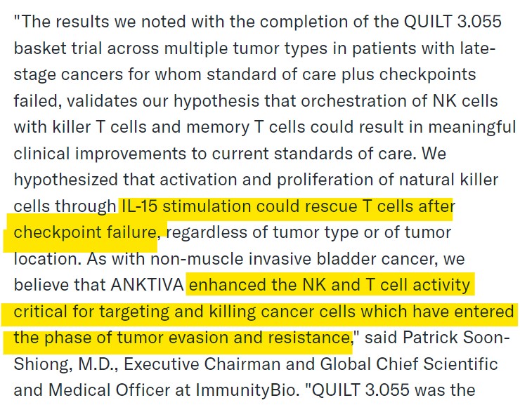 $MDNAF $MDNA IL2 might be more powerful or different than $IBRX IL15 because of the more potent T cell expansion.  And may have greater synergy with checkpoints