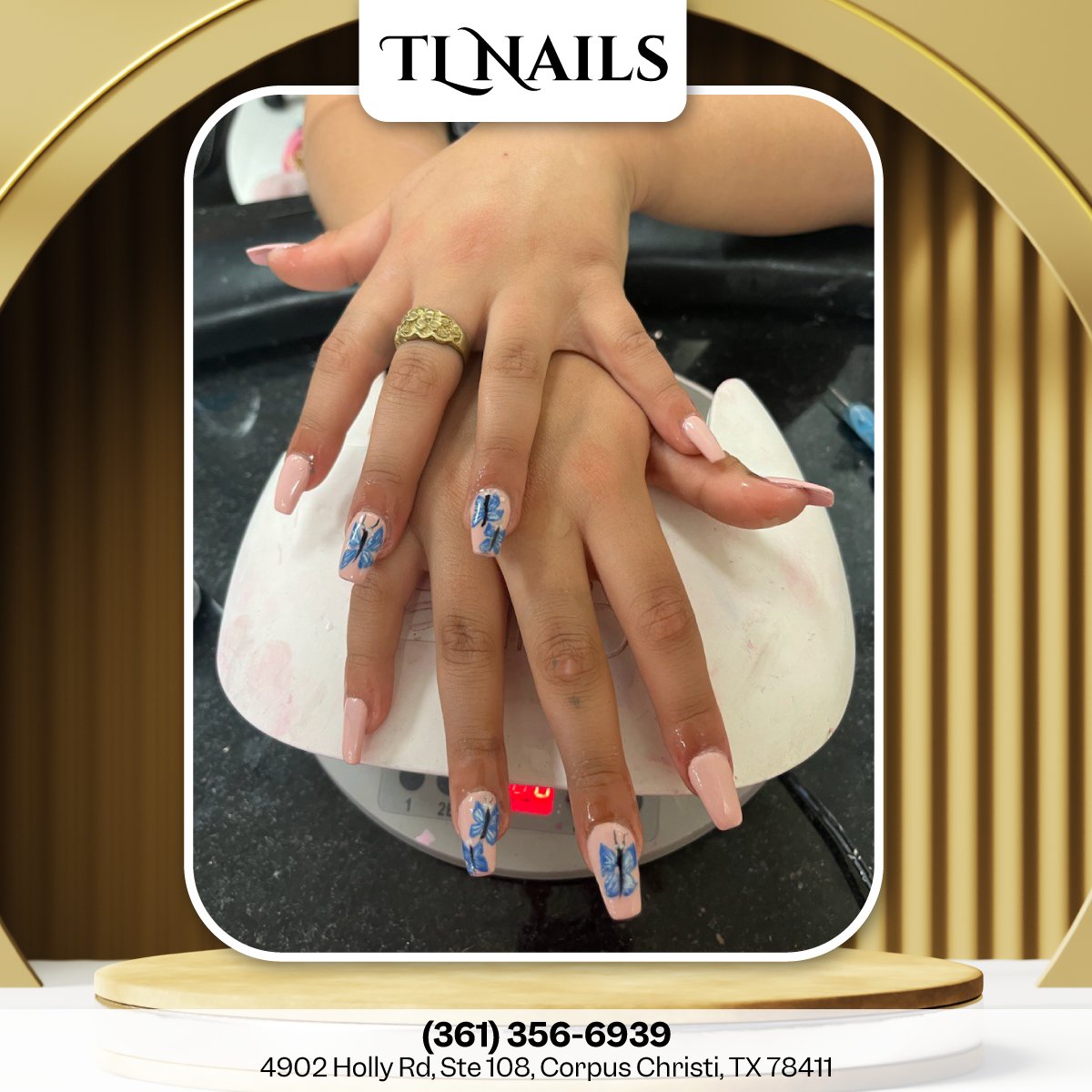 Feeling fluttery with this beautiful butterfly nail art!🦋✨
#TLNails #nailsalontx #TLNailstx #nails #nailart #mani #pedicure #manicure #beauty #nailsalon #nailsalonnearme #nail #gelnails #nailstyle #nailsart #naildesign #love #acrylicnails #naildesigns #nailswag #nailpolish #gel