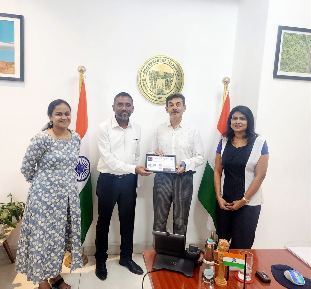 Today, we were Honored to meet Mr. @jayesh_ranjan,   Principal Secretary Technology Industries & Commerce, Government of Telangana, We discussed our ongoing efforts in expanding MicroInsurance accessibility through MicroInsurance Innovation Hub.