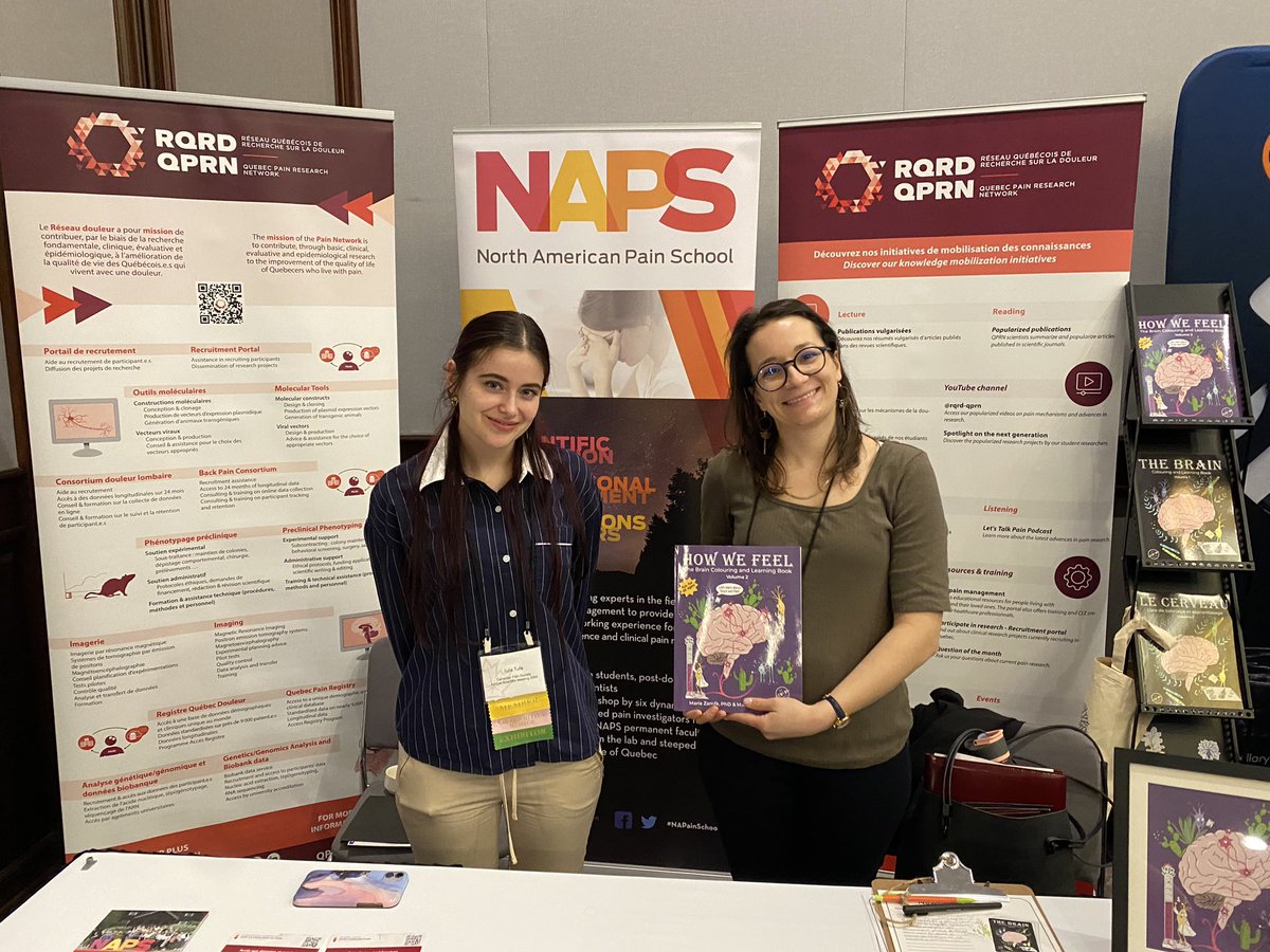 Come by the QPRN booth today at CPS to get a copy of “How We Feel” our new Brain colouring and learning book! 🧠✨📚 Soft launch! 🚀 We also have stickers available for purchase! Exhibits open 3:40 pm! @CanadianPain #canadianpain24