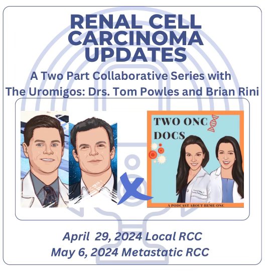 We are so excited to have the @uromigos back for kidney cancer board review & 2024 updates First up with Localized RCC discussing risk factors, who needs genetic testing, who qualifies for adjuvant therapy…& who’s a faster swimmer btw @brian_rini & @tompowles1