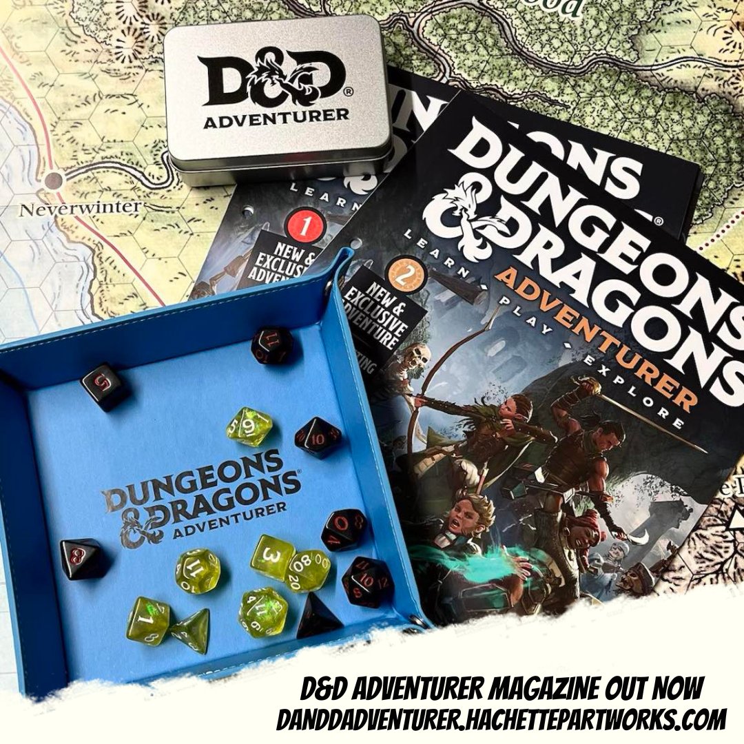 Unleash your inner adventurer with the new #DnDAdventurer collection by Hachette Partworks! 🎲✨ Subscribe now and get 5 FREE gifts to enhance your gameplay. Don't miss out! Discover more Here >> bit.ly/DNDMag #DungeonsAndDragons #RPG #GamingGifts