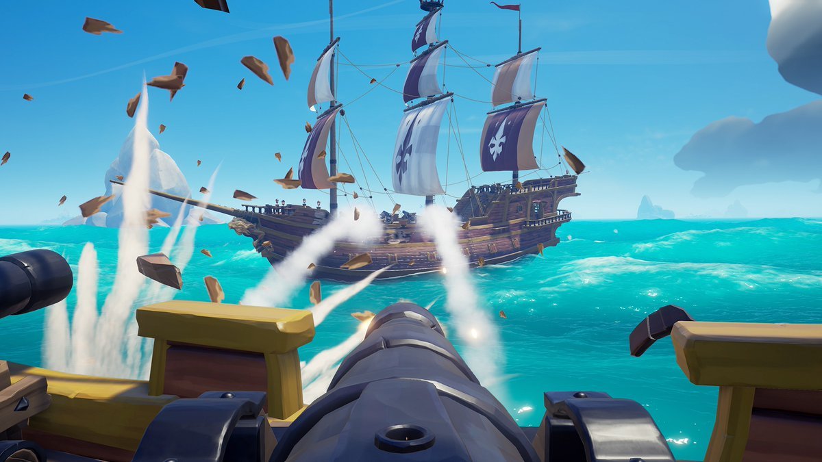 Sea of Thieves est dispo sur PlayStation 5 dès aujourd'hui ! Le jeu propose le crossplay avec les joueurs Xbox et PC, à condition de relier son compte PlayStation à un compte Microsoft. Prêt à (re)partir en mer ?