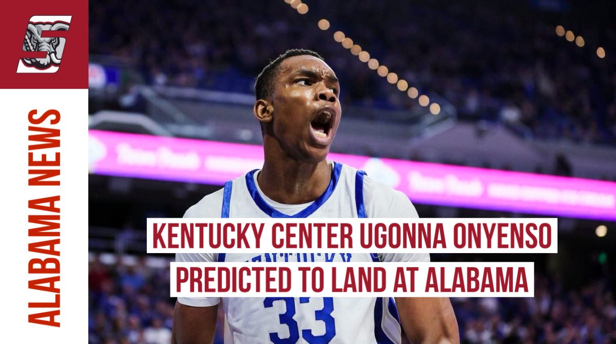 BREAKING: Kentucky center Ugonna Onyenso is receiving expert predictions from @On3sports to land at Alabama. Onyenso finished with 66 blocks and averaged 18.8 minutes per game for the Wildcats in ‘23.