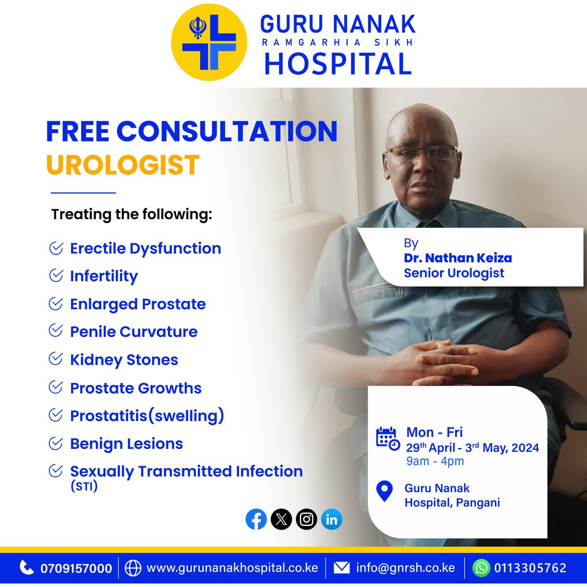 Do you have a problem with your Engine? Are you 40 years and above? Have you booked? Life starts at 40! We have an ongoing Free #UrologyCamp. Take advantage and come get Checked.
#FreeCamp #UrologyCare #MedicalCamp #HealthAwareness #Wellness #CommunityHealth #CheckUp