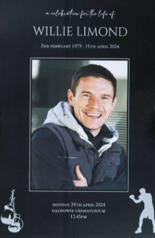 Today #WillieLimond was laid to rest. Huge loss to the Boxing community. Its times like these we must help/support his family and friends #Boxing #Sports #Scotland #MondayMood #funeral #Legend 🙏