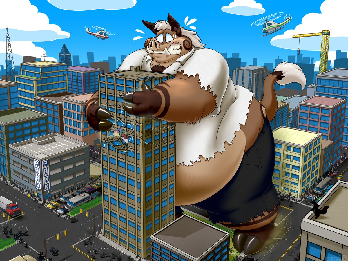 Kane In the Big City
Kane didn't mean to bump into that building after he grew giant. Hopefully no one noticed. 🐗🏙