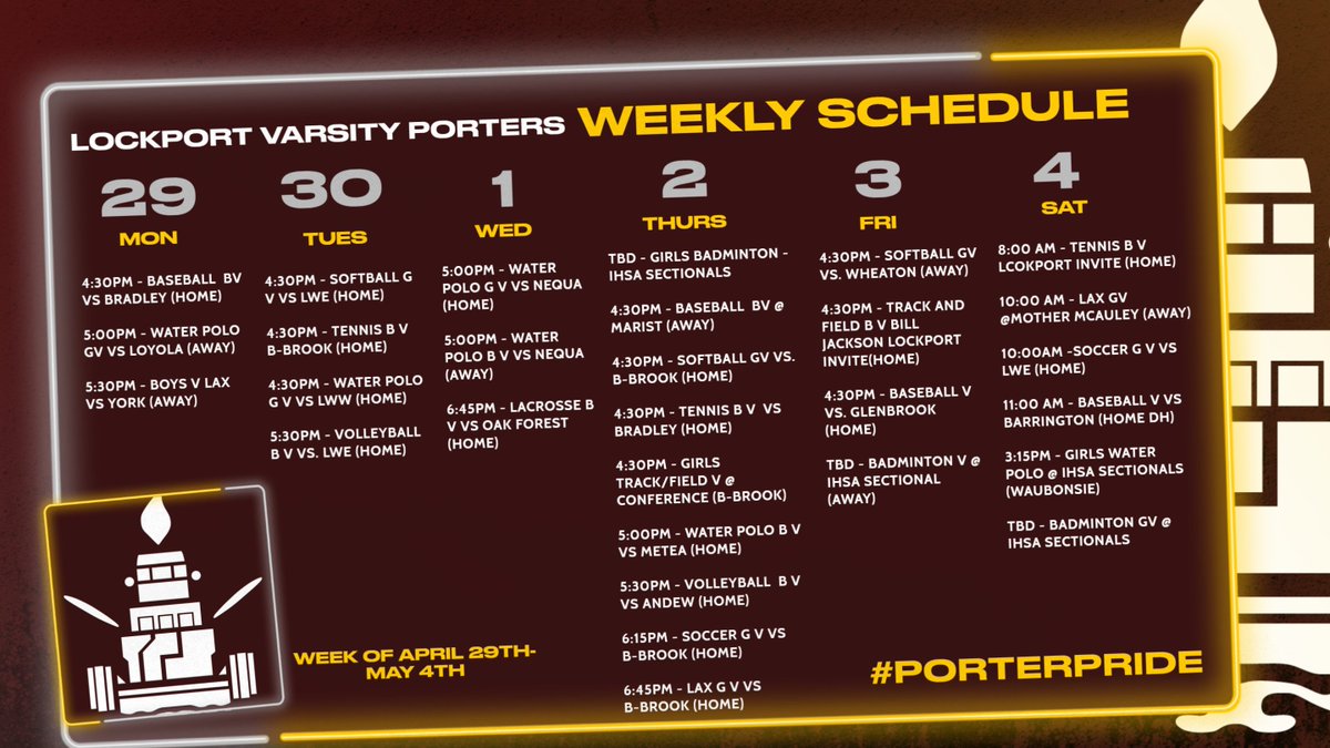 Busy week for LTHS Varsity Athletics #porterpride