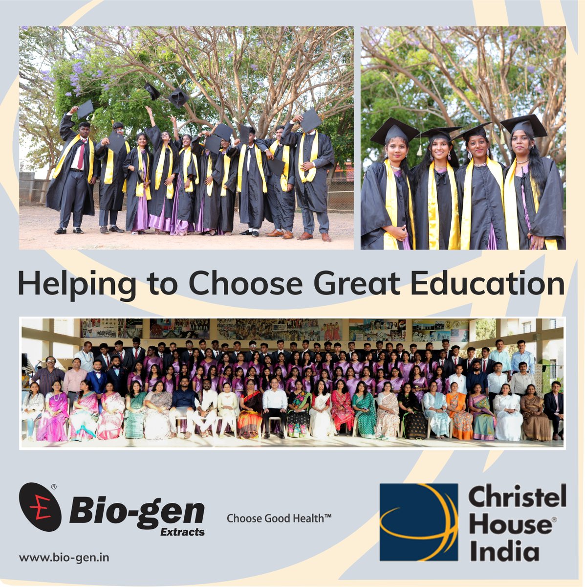 Congratulating Christel House India, for their amazing performance!

100% pass rate! 
71% students secured ‘Distinction’!
29% clinched ‘First Class’ honors!

Let us forge a brighter future for generations to come.

#biogenextracts
#christelhouseindia