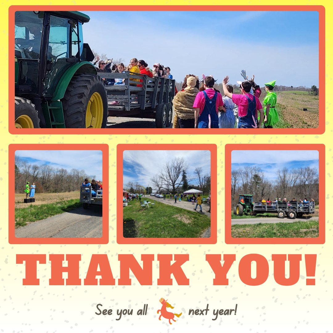 THANK YOU to everyone who attended the 5th annual Fairytale Hayride!

None of this would've been possible without YOU or the help of our amazing team of board members, volunteers, actors, pony wranglers, face painters, bubble wand-ers, & farm staff.

We hope to see you next year!