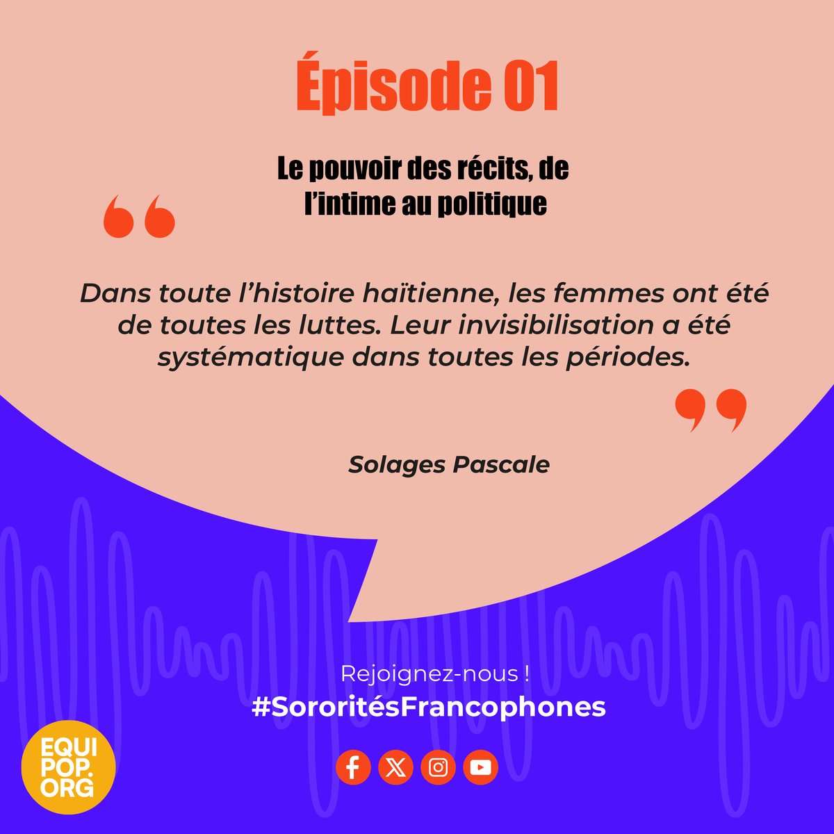 Les mots ont le pouvoir de transformer le monde🌐 Explorons ensemble le pouvoir des récits dans notre épisode 1 de Sororités Francophones. 🎧Écoutez partagez et laissez-vous inspirer ! 🎙️Podcast #SororitésFrancophones #inspirational 🎧smartlink.ausha.co/sororites-fran…