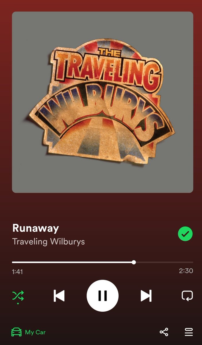 A great cover version from #TravelingWilburys 🎸🎶🎶🎶🎶