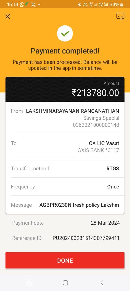 @LICIndiaForever 
@LICofIndiaTN 

Amount paid for purchase of policy under 858, with a deferral period of 9 yrs with quarterly annuity is ₹213780/-(+GST) where policy issued for ₹200000/-

The way & manner Online portals works, indirectly forced go back with agents

#LICFails