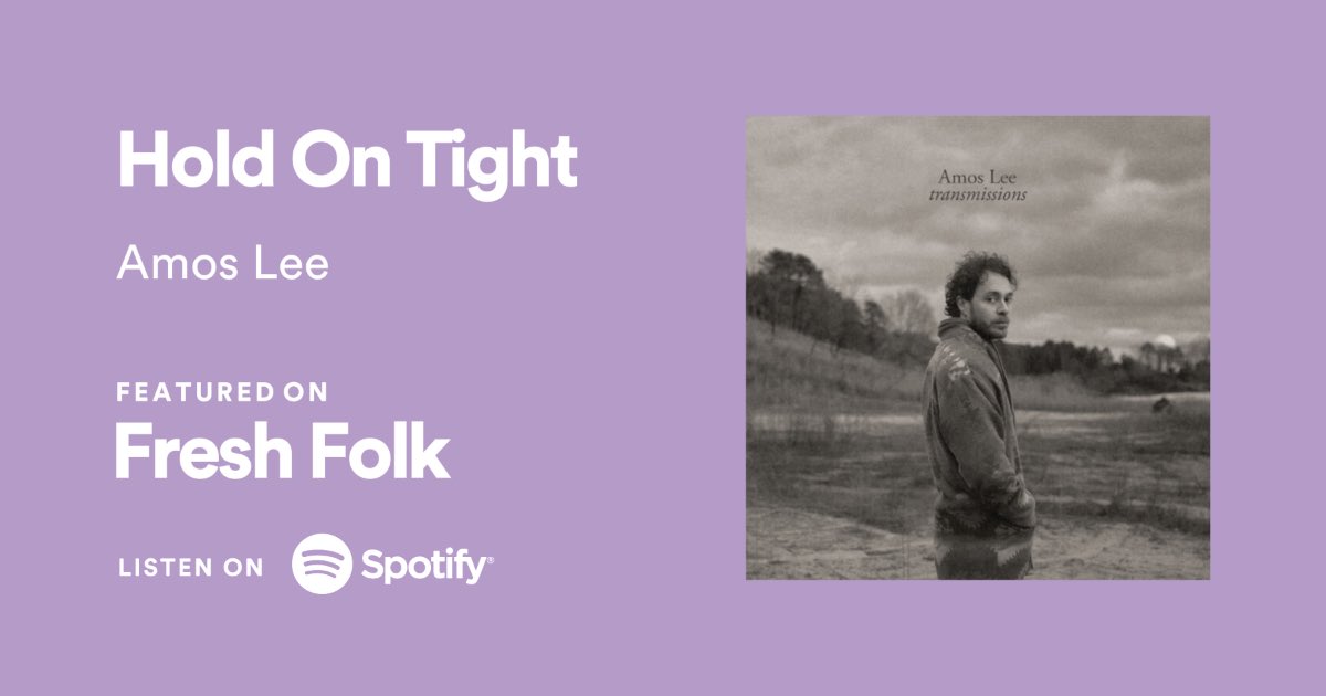 Check out “Hold On Tight” over on @Spotify’s Fresh Folk playlist: open.spotify.com/playlist/37i9d…