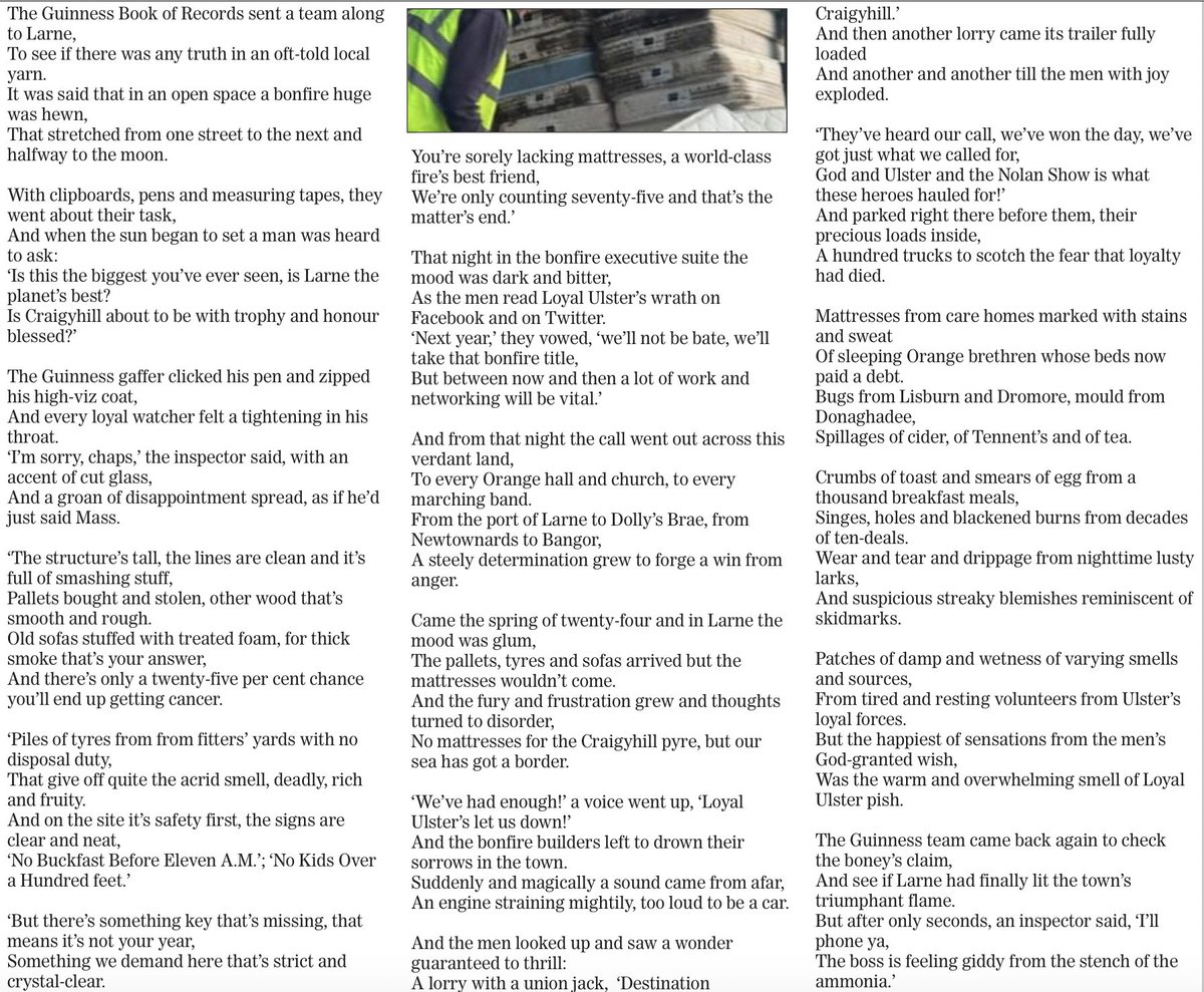 Dan Winter's Cottage; the Gates of Derry; the Ulster Covenant; the Larne gunrunning; the UWC strike. To the rich history of Loyal Ulster is now added the Ballad of the Craigyhill Mattresses...