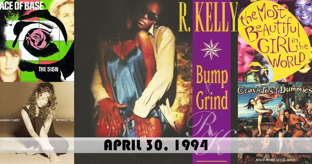 Here were the top songs thirty years ago today in 1994:
1. 'Bump N' Grind' - #RKelly
2. 'The Sign' - #AceOfBase
3. 'The Most Beautiful Girl In The World' - #Prince
4. 'Without You/Never Forget You' - #MariahCarey
5. 'Mmm Mmm Mmm Mmm' - #CrashTestDummies
musicchartsarchive.com/singles-chart/…