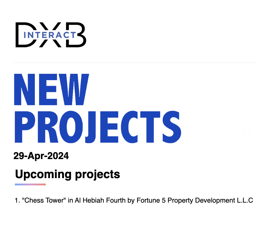 29-April, Projects Launched Today
DXBinteract.com

#NewProjects