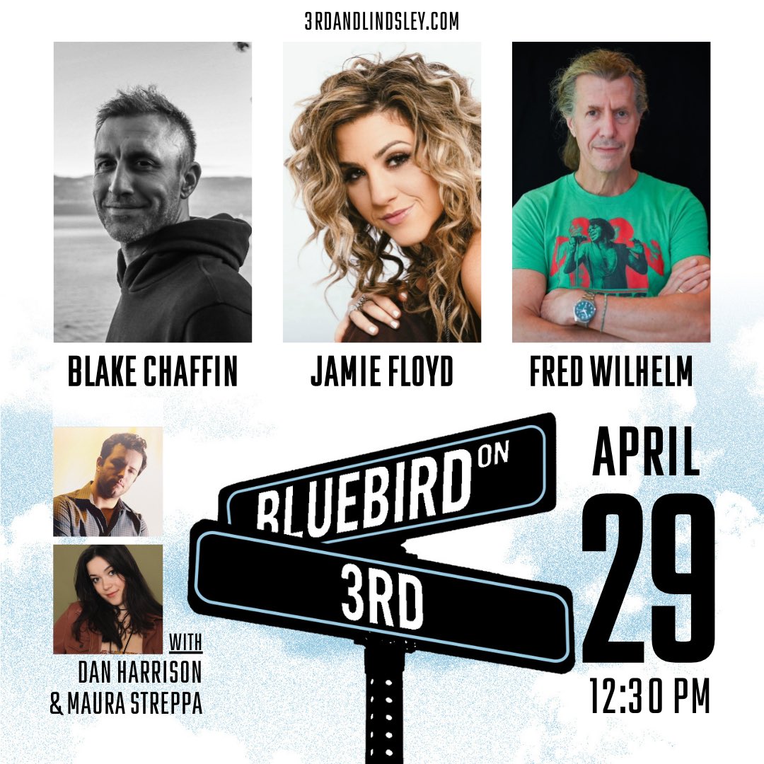 ✨TODAY....So excited to play the @BluebirdCafeTN take over of @3rdandLindsley ! The details: ☀️12:30-1:10 PM Dan Harrison & Maura Streppa in the round ☀️1:20-2:30 PM I'll play with Fred Wilhelm & Blake Chaffin in the round! Tix at the door or at 3rdandlindsley.com…