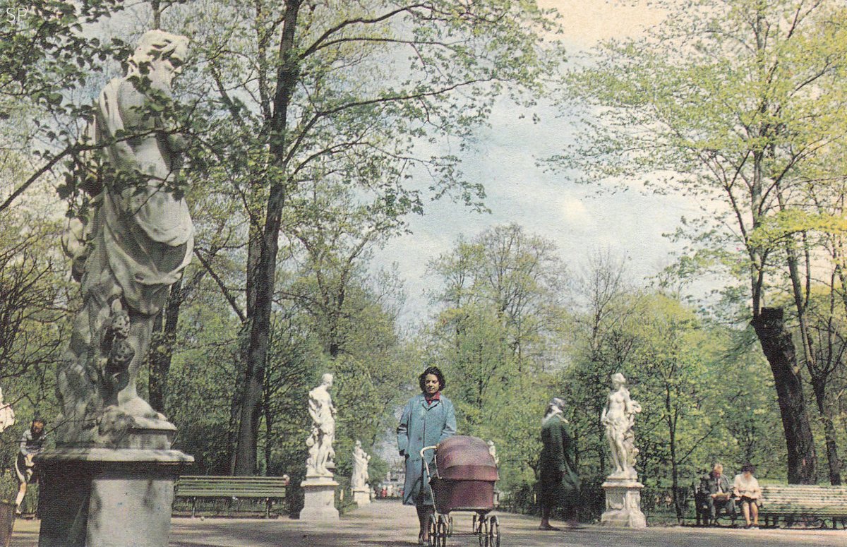 Leningrad. Summer Gardens in spring. Photo postcard by B. Manushin (1968).