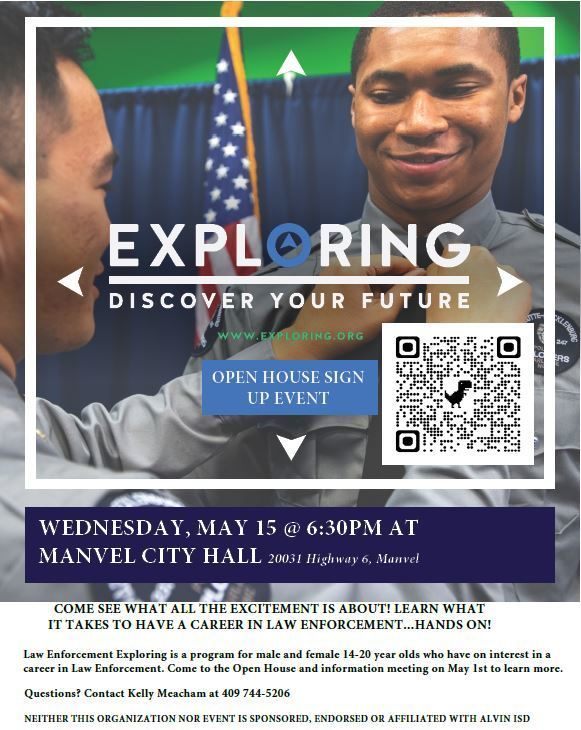 Open House for those who want to explore a career in Law Enforcement