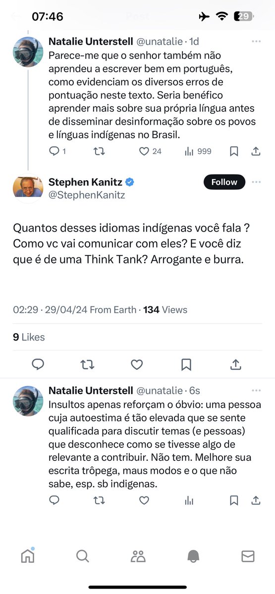 Precisamos “desnormalizar” o homem branco que se julga qualificado a contribuir em temas que desconhece, sejam eles menstruação ou línguas indígenas. O fulano se sente na obrigação de dar sermão, como se tivesse algo de relevante a dizer. 
Não tem.