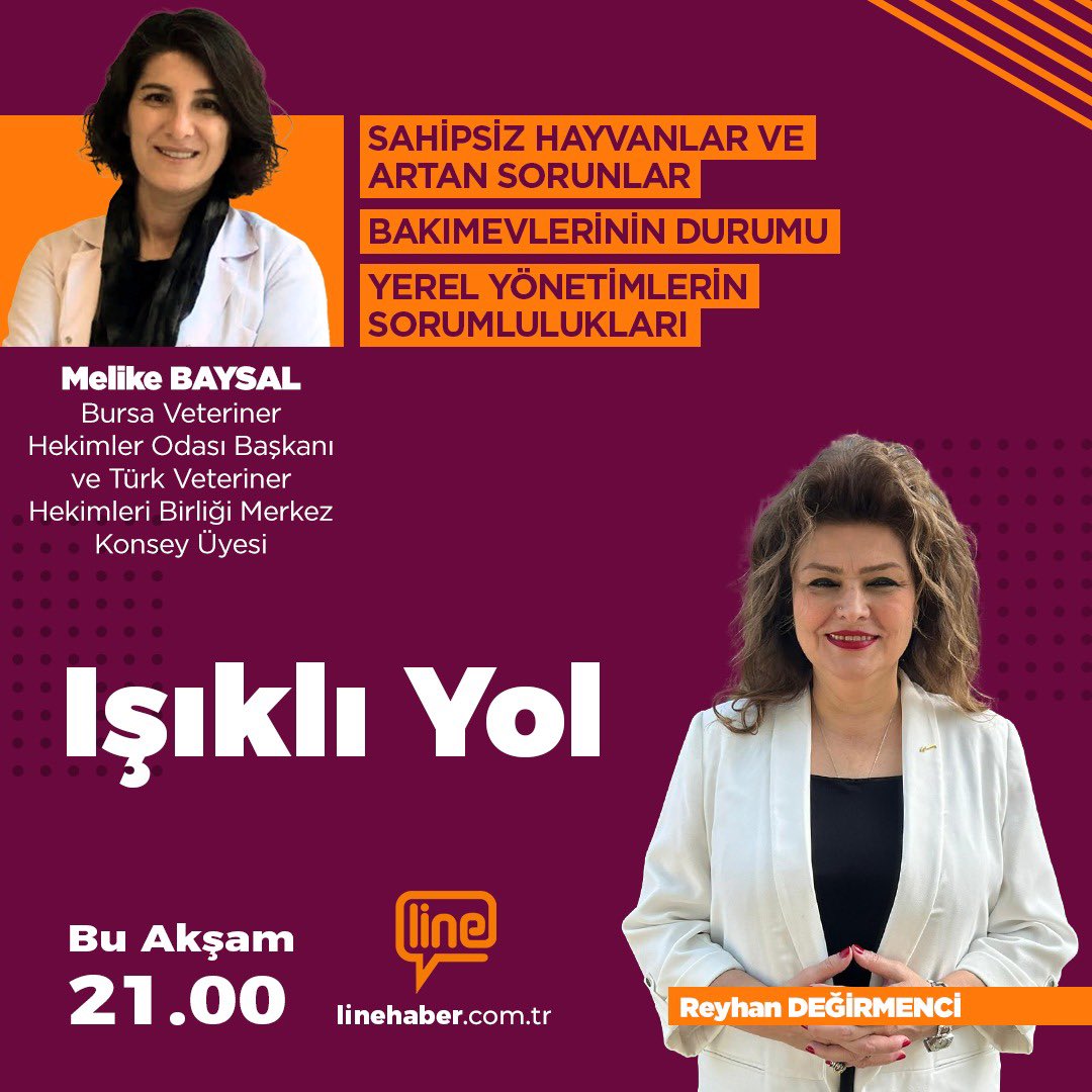 Bu akşam 21.00’de @linetv’de sahipsiz hayvan popülasyonundaki artışı, hayvanların içinde bulunduğu zor yaşam koşullarını, artan popülasyonun toplumsal yansımalarını ve çözümleri konuşacağız.