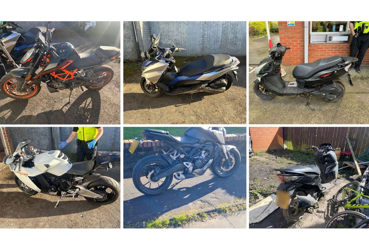 Northumbria Police continue their tough stance on anti-social motorcycle use, seizing 11 bikes in just 48 hours - many of which are believed to be stolen or linked to reports of crimes ow.ly/uHuM50RqNq5