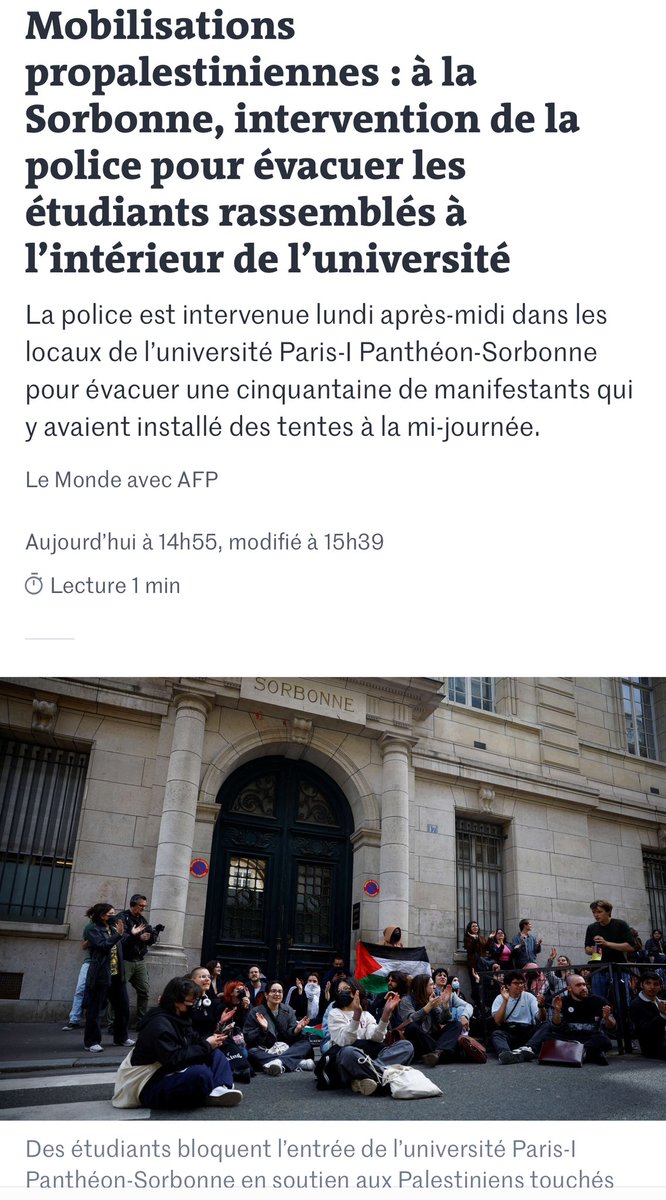 Tolbiac, c’est open bar, mais La Sorbonne … ça va pas être possible… (c’est juste les tentes : c’est pas trop le style).