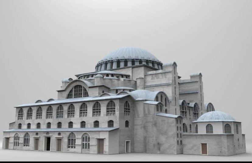 The Hagia Sophia was originally clad in gleaming marble. It must’ve looked magnificent & blinding back in Justinian’s day.