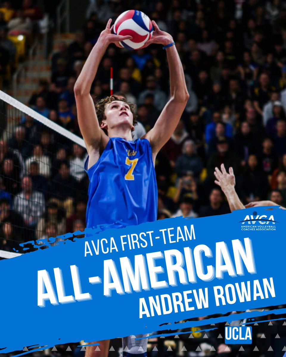 Congratulations to Andrew Rowan of @UCLAMVB on being named a 2024 AVCA First-Team All-American.