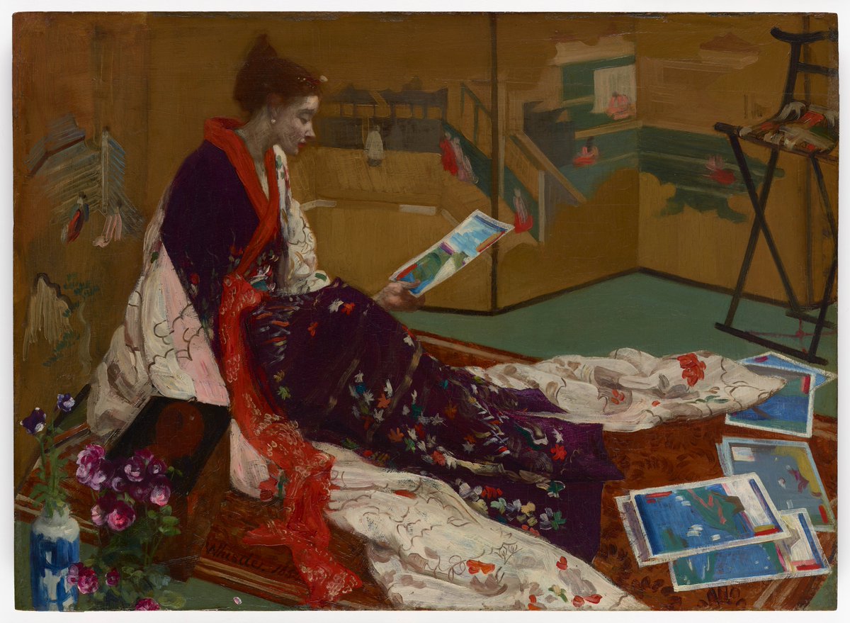 Caprice in Purple and Gold: The Golden Screen (1864)

by James McNeill Whistler (American, 1834-1903)

@NatAsianArt