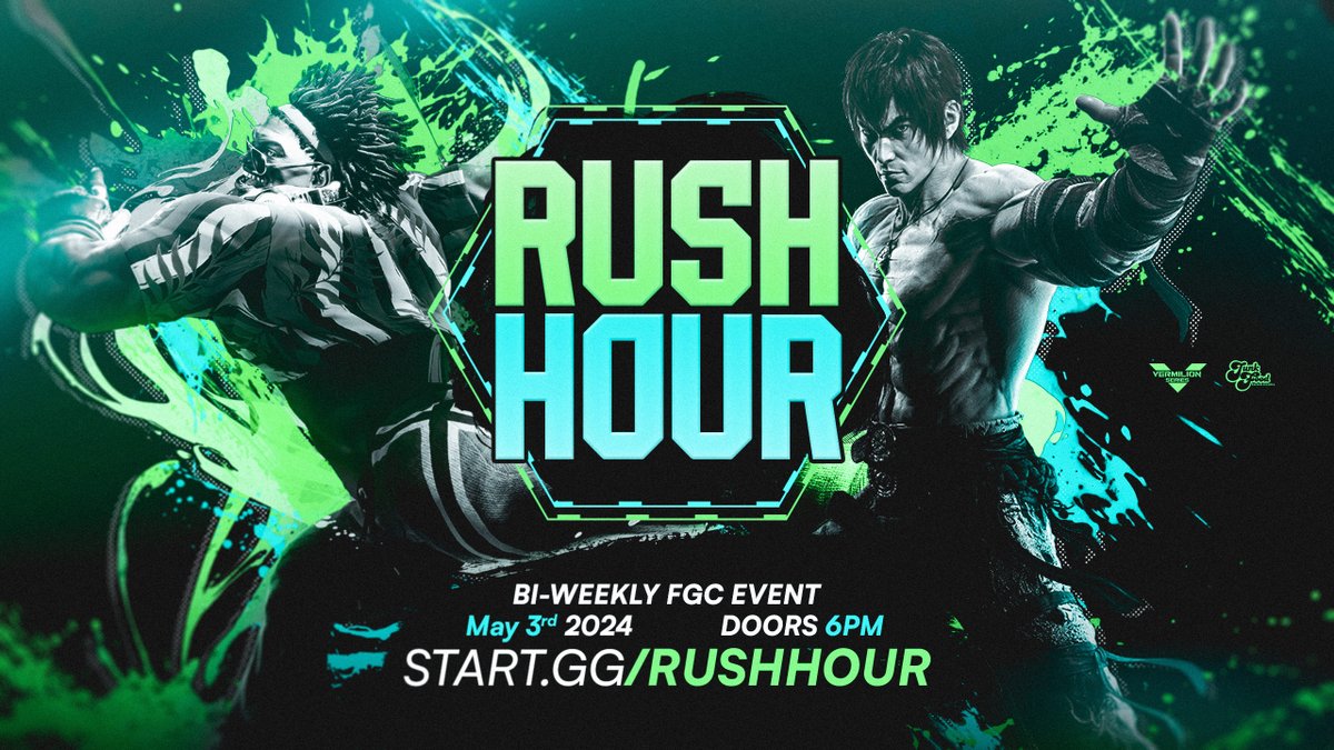 🚨EVENT ALERT🚨 📝PRE-REG is now LIVE for 'Rush Hour' 🟢 #3 - our newest Bi-Weekly Offline FGC Event in Allentown, PA! 🕹️Feat. - Street Fighter 6 and TEKKEN 8 ! 📅Fri, May 3rd 🕒Doors - 6PM EDT 📍 AFK Allentown 🔗 / DETAILS BELOW ⬇️ start.gg/rushhour