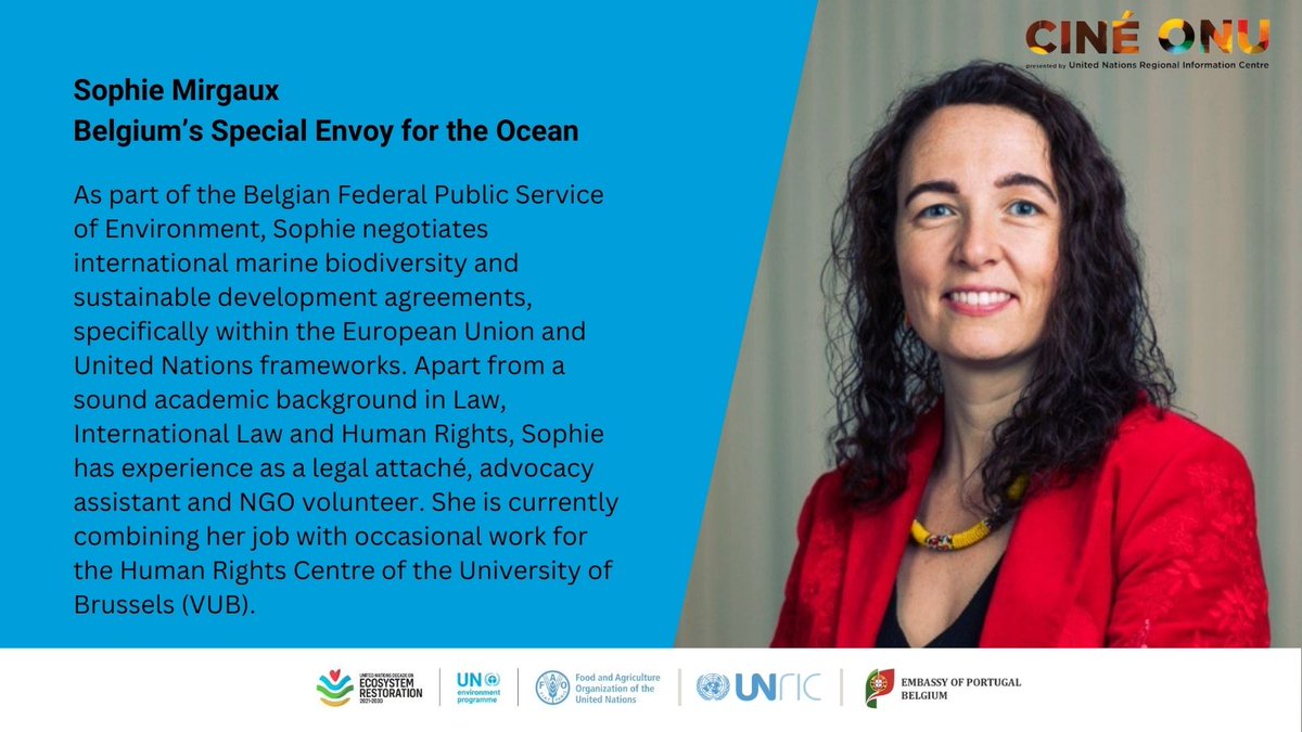 Meet our next panelist - Sophie Mirgaux, 🇧🇪Belgium's Special Envoy for the #Ocean.🌊👇 #GenerationRestoration