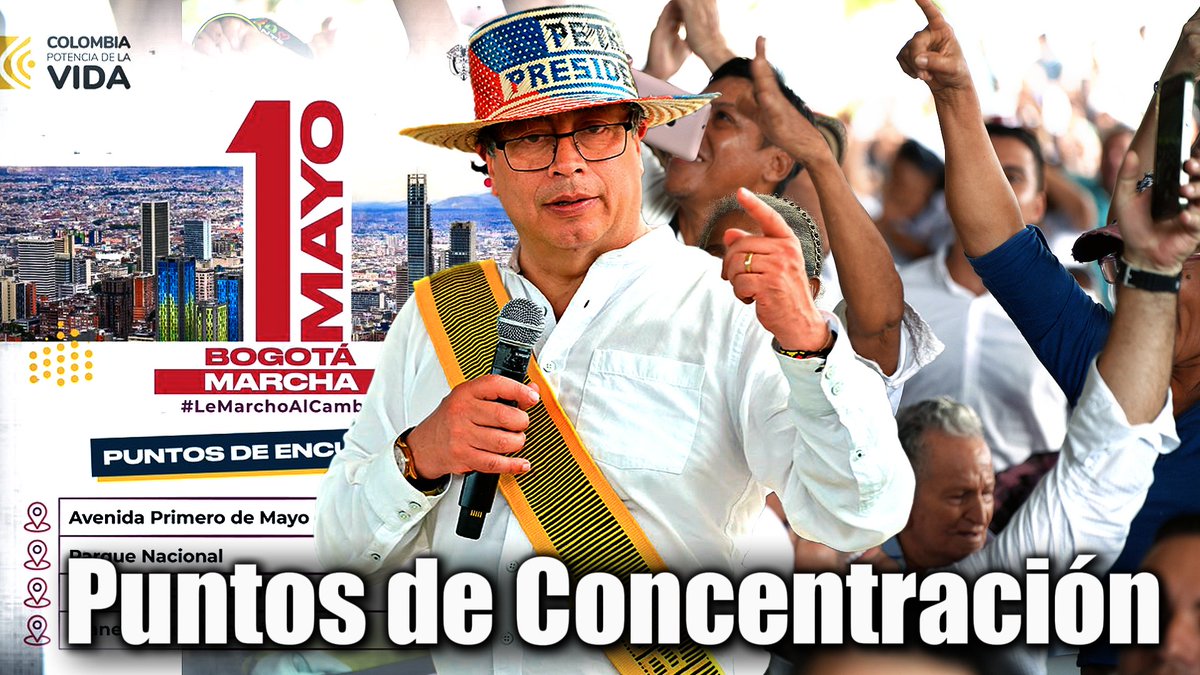 🛑🎥 Marchas del 1 de Mayo en Colombia: Puntos de Concentración y Objetivos de las Movilizaciones 👇👇 #ConPetroHastaElFinal  #ConstituyenteYa  #1DeMayoALaCalle #FuerzaPetro #1MPorLasPensiones  #1Mayo  #PetroEsPaz  #PetroCumple #PetroEsPatria youtu.be/wRg-y7IpX-M