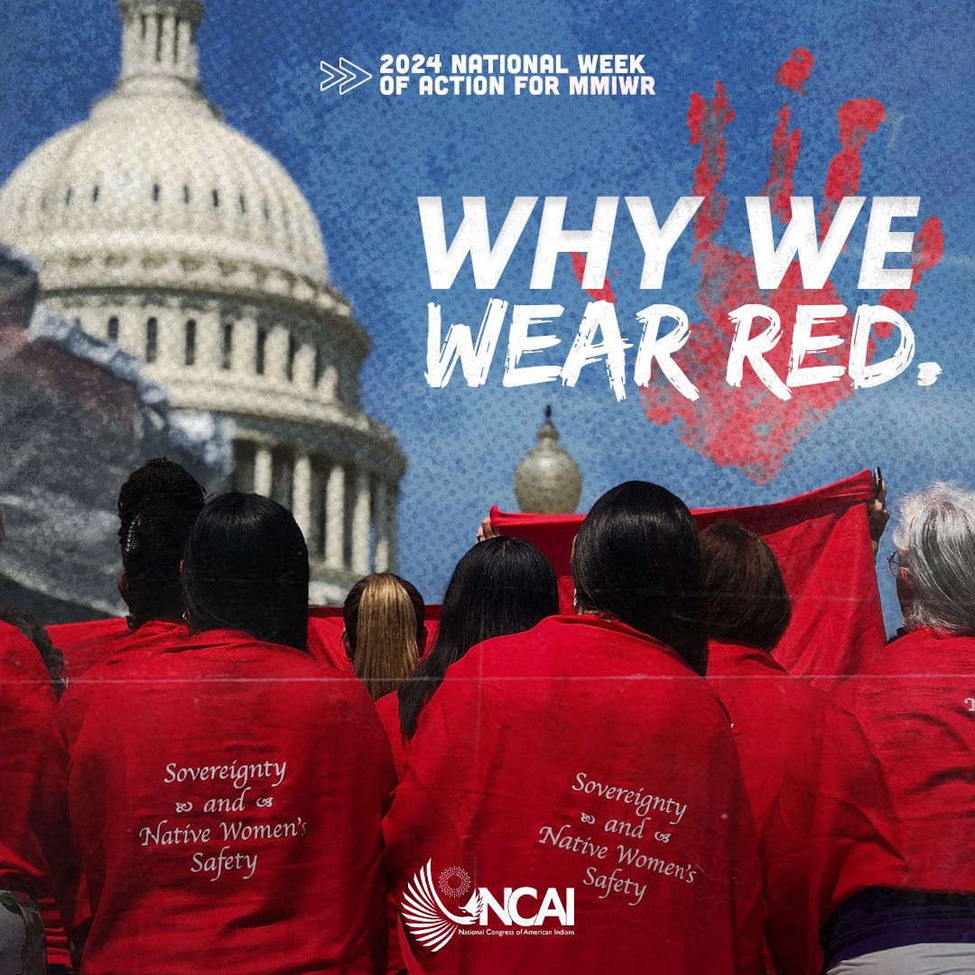 Today is #WearRedDay! ♥️ Every day, those affected by the crisis of Missing and Murdered Indigenous Women and Relatives remain at the forefront of our hearts and minds. The role of red is being used to call attention to the 𝐢𝐧𝐯𝐢𝐬𝐢𝐛𝐥𝐞 and the 𝐬𝐢𝐥𝐞𝐧𝐜𝐞𝐝. ⬇️