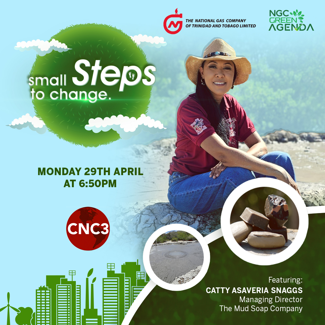 🌍👣 Season Three of NGC's Small Steps To Change continues today featuring The Mud Soap Co. 📺 Tune in at 6:50 p.m. on CNC3 Television, Trinidad and Tobago! #NGC #AtTheForefrontOfEnergy #SmallStepsToChange