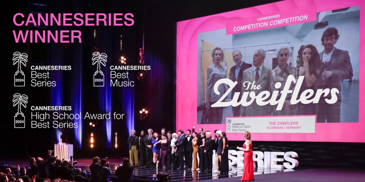 📺​🎉 “Die Zweiflers” wurde gerade in Cannes mit den wichtigsten Preisen für Serien ausgezeichnet, unter anderem als beste Serie. Ab dem 3. Mai in der ARD Mediathek zu sehen: tinyurl.com/3p7tswce #ZDFStudios #ARD #thezweiflers #Turbokultur #ARDDegetoFilm #HessischerRundfunk