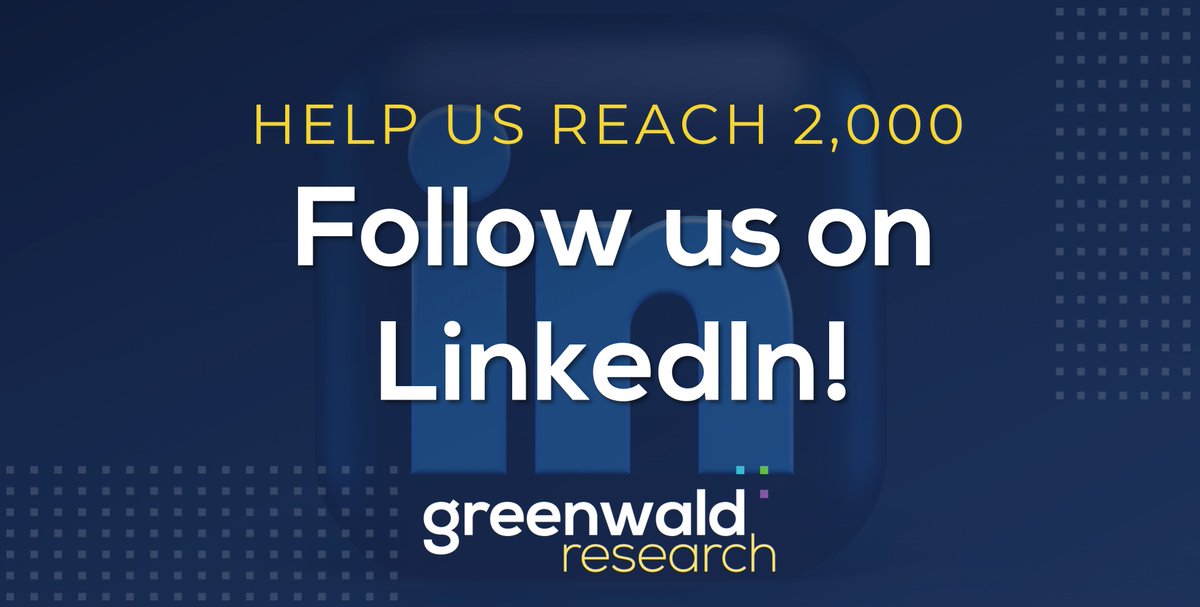 At Greenwald Research, we value each and every follower who joins us on this journey. Help us expand our community to 2,000 strong by connecting with us on LinkedIn: smpl.is/918hp
#healthandwealth #marketresearch #thoughtleadership #followus