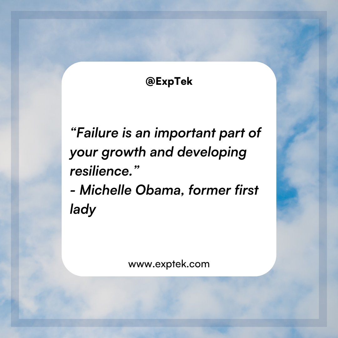 “Failure is an important part of your growth and developing resilience.” - Michelle Obama, former first lady #mondaymotivation #successquote #quoteoftheday