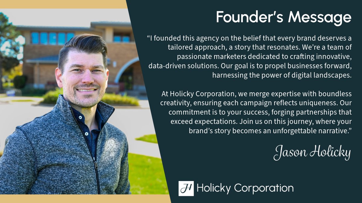 Discover the power of personalized marketing with Holicky Corporation, where we're dedicated to exceeding expectations and transforming your brand's journey into an unforgettable narrative! bit.ly/3TeOLpn #PersonalizedMarketing #HolickyCorporation #SuccessStories