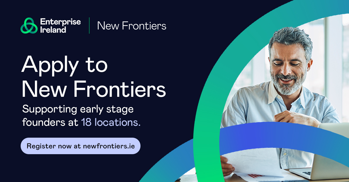 We have a provisional closing date for applications to Enterprise Ireland's New Frontiers programme at Atlantic (ATU – Galway + Mayo Campuses). Applications to Phase 1 – evenings (part-time) close 13/05/2024 and the programme is expected to start newfrontiers.ie/calendar.