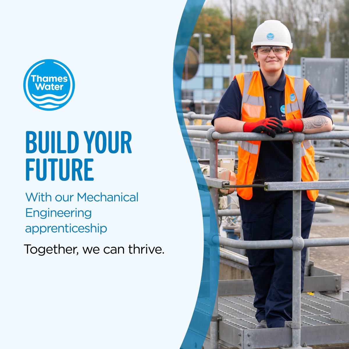 Do you enjoy practical and hands-on tasks? Complete our Level 3 Mechanical Engineering apprenticeship to keep water flowing and waste going for millions of people. Apply now at spkl.io/601742fnD