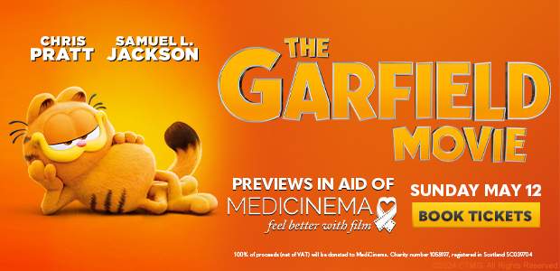 We've partnered with @SonyPicturesUK to bring you #TheGarfieldMovie early, in support of @MediCinema! 🎬 Join us for special preview screenings of Garfield on May 12, with all proceeds going towards supporting this life-changing charity 🎥👉 bit.ly/BookGarfield