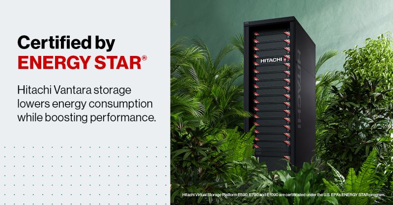 #DataStorage you can trust to reduce energy consumption without compromising performance. @HitachiVantara VSP infrastructure solutions are ENERGY STAR certified, with CO2 emission reductions of 30-40% every new model launch. Read our sustainability report: hubs.li/Q02vlgqG0