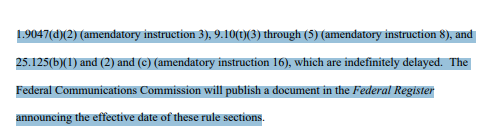 Tomorrow, <a href="/FCC/">FCC</a> formally publishing its Supplemental Coverage from Space Rules and its further notice of proposed rulemaking. FNPRM comments due May 30 / July 1. Pre-filing copies here: tinyurl.com/27hsufu9; tinyurl.com/29v9ljc3.
