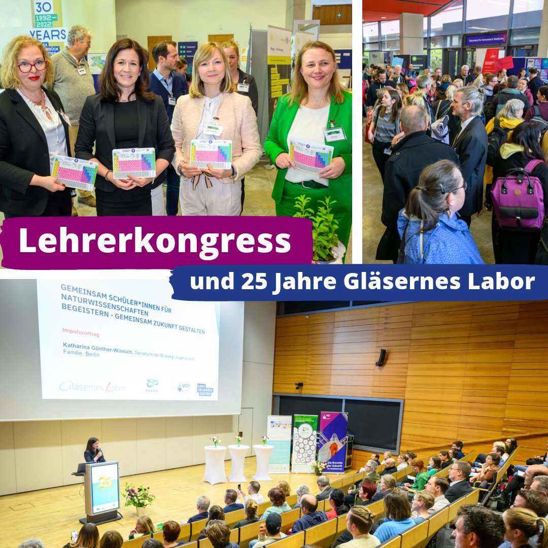 Erfolgreicher Lehrkräftekongress zu 25 Jahre @glaeserneslabor🎉Knapp 150 Personen nutzen die Plattform, um voneinander zu lernen & Wege zu finden, Schüler*innen für MINT zu begeistern. Danke an alle Teilnehmenden & Kooperationspartner! Fotos: Peter Himsel/Campus Berlin-Buch GmbH