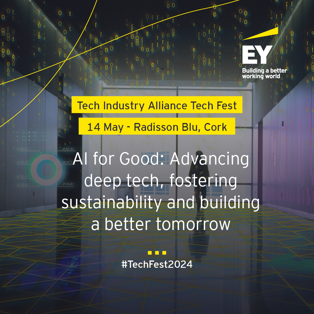 EY is proud to sponsor Tech Industry Alliance’s #TechFest2024🎉 Looking forward to hearing from a lineup of esteemed speakers on AI 📲 sustainability ️♻ talent 👩‍💼👨‍💼 & start-ups on 14 May at Radisson Blu, Little Island Cork Click here for tickets: go.ey.com/3JCtEYz ✨